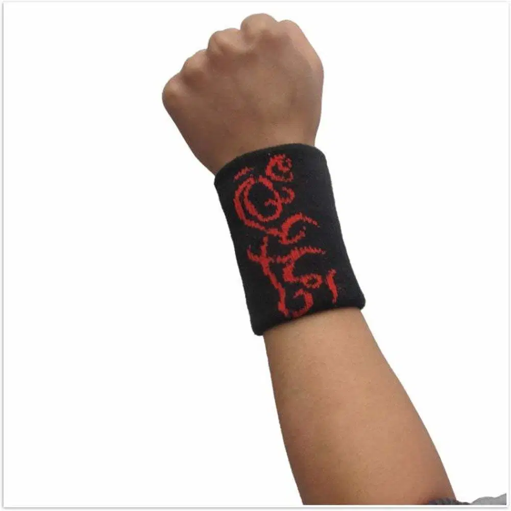 Multifunctional Embroidered Outdoor Sports Basketball Adjustable Protection Wrist Sweatband Wrist Support