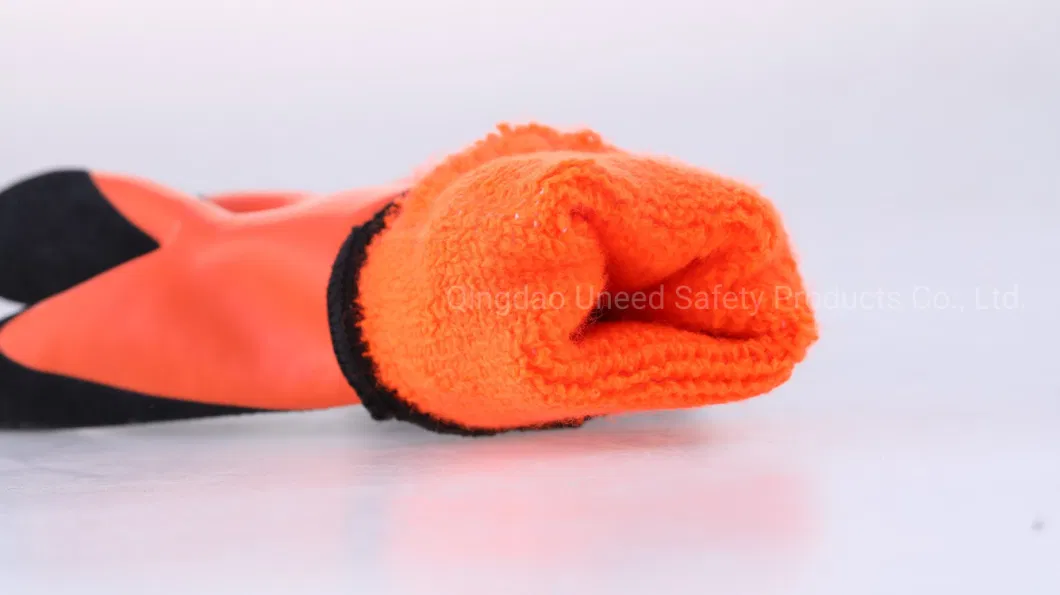 CE Winter Type Warm Acrylic Brushed Sandy Latex Coated Safety Work Protective Working Gloves