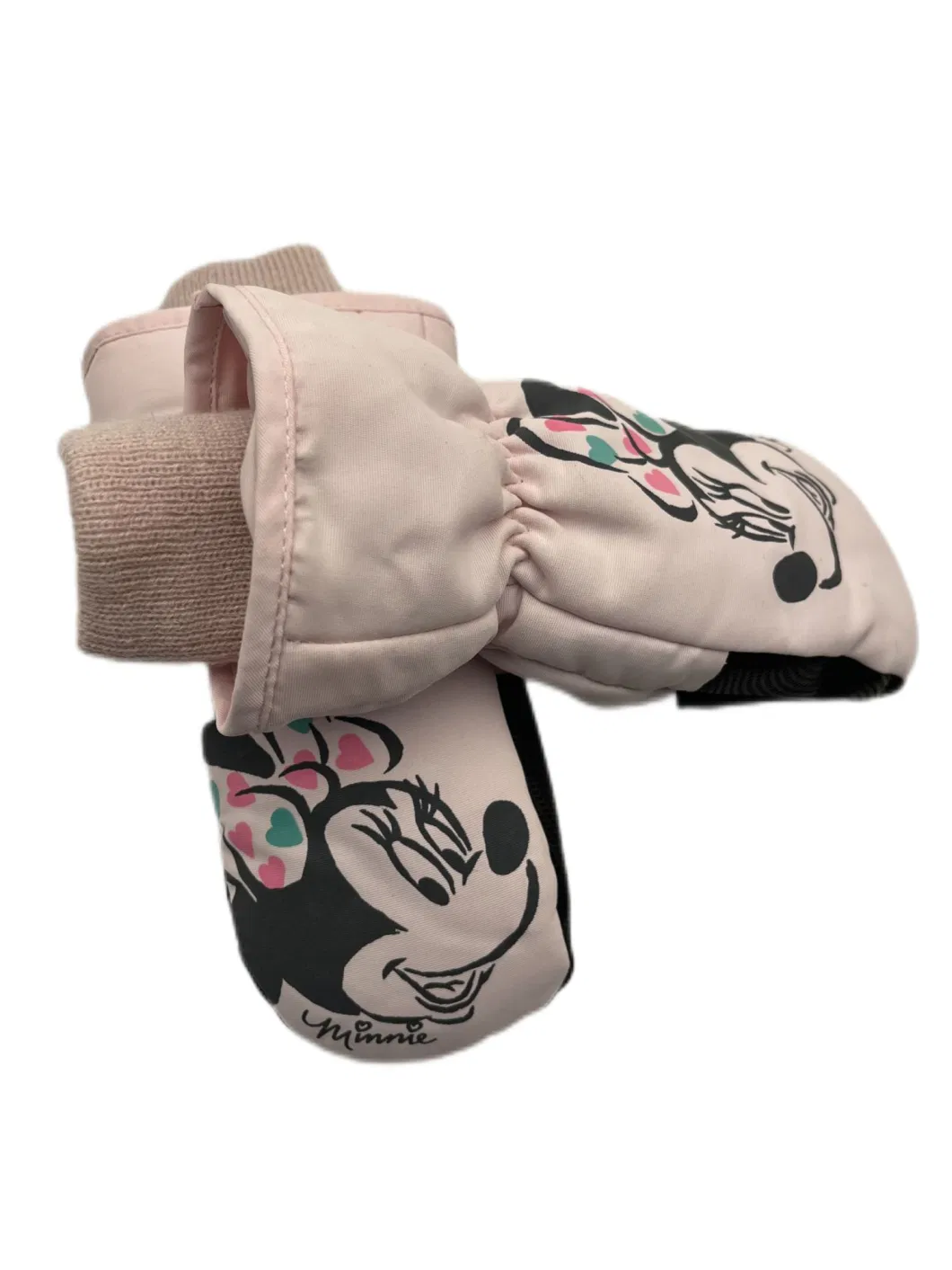 Kids Disney Winter Waterproof Ski Mitten Gloves with Minnie Print