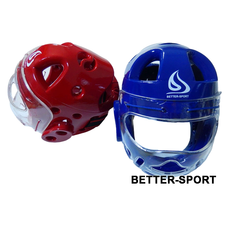 Colorful Red Blue Dipped Foam Martial Arts Sports Tkd Kickboxing Martial Arts Head Guard Protector