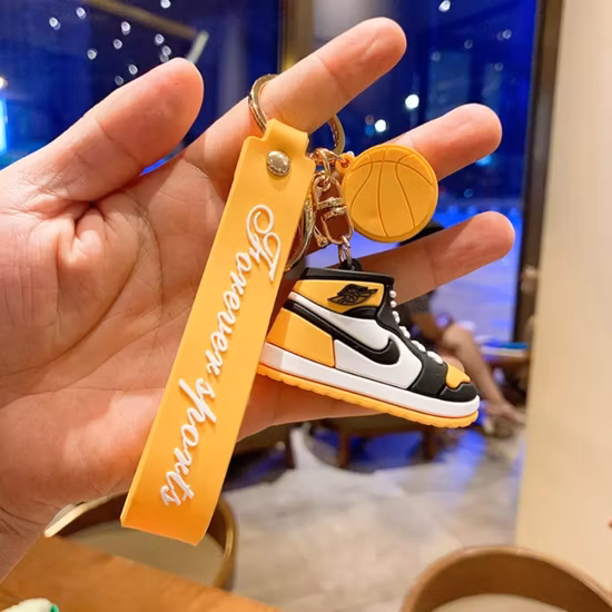 Hot Sale Brand Mini 3D Aj Shoe Air Key Chain Sneaker Pendant Sports Shoes Doll Keychain PVC Car Key Accessory