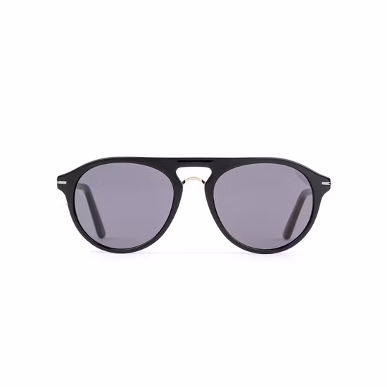 New Italy Design Black Round Shape Quality Acetate Handmade Sunglasses