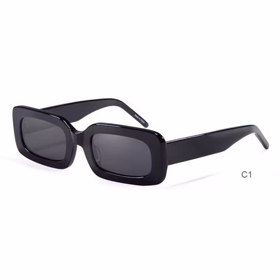 2022 Brand New Rectangular Jelly Summer Element Acetate Sunglasses All-Match Fashion Sun Glasses