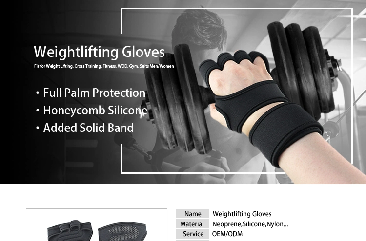 6007-1#Breathable Sports Gloves, Non-Slip Weightlifting Training Gloves Equipment, Fitness Glove with Wristband Support, Fitness Equipment