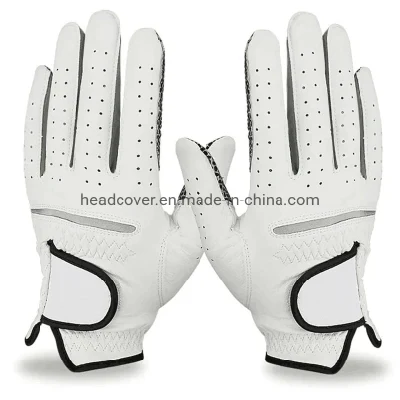 Wholesale Golf Gloves Indonesia 100% AAA Cabretta Leather Custom Logo OEM Soft Full Color Men Left Handed Leather Golf Gloves