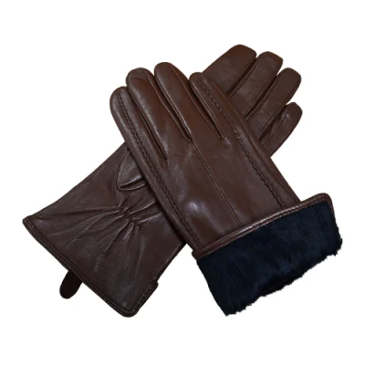 Custom China Factory Fashion Winter Women′s Windproof Riding Gloves Sheepskin Gloves Real Leather Winter Gloves for Work