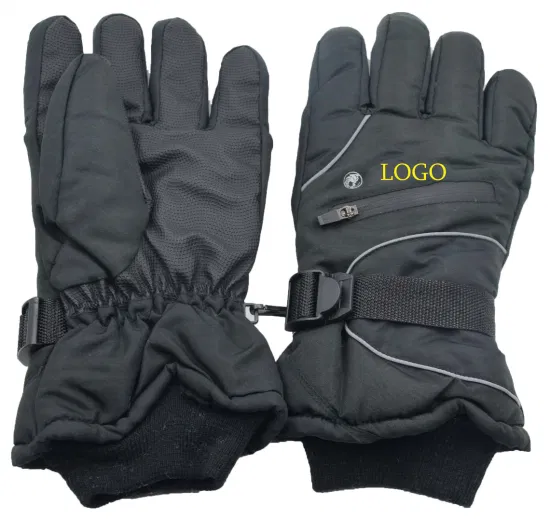 Wholesale Warm Ski Gloves with Magic Tape and Customized Logo BSCI, Oeko Tex
