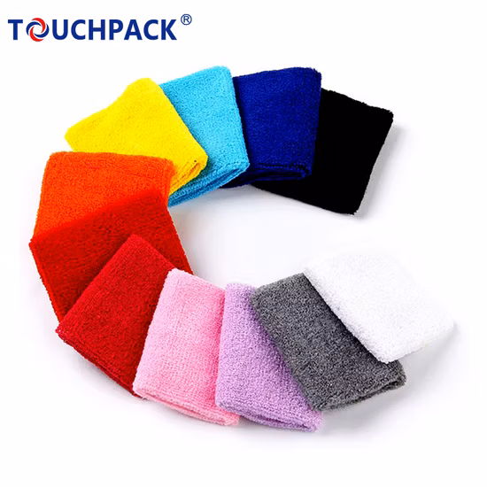Colorful Sports Wristbands Wrist Sweat Band Custom Logo Embroidery Wrist Support