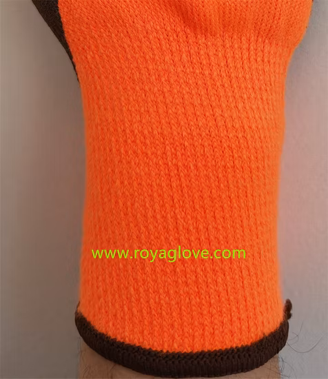 7gauge Acrylic Terry Liner Gloves Latex Sandy Coated Gloves/Anti